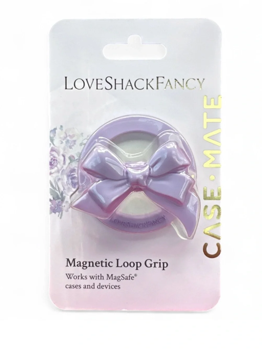 LoveShackFancy x Target - Case-Mate Magnetic Silicone Bow Phone Grip Hibiscus
